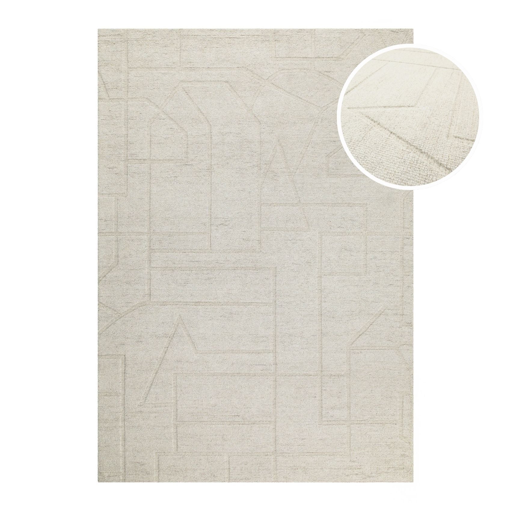 Kurzflor Teppich Creme Weiß "Hamptons TWENTYEIGHT" WECONhome