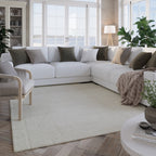 Kurzflor Teppich Creme Weiß "Hamptons TWENTYEIGHT" WECONhome