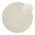 Kurzflor Teppich Rund Creme Weiß "Hamptons TWENTYEIGHT" WECONhome