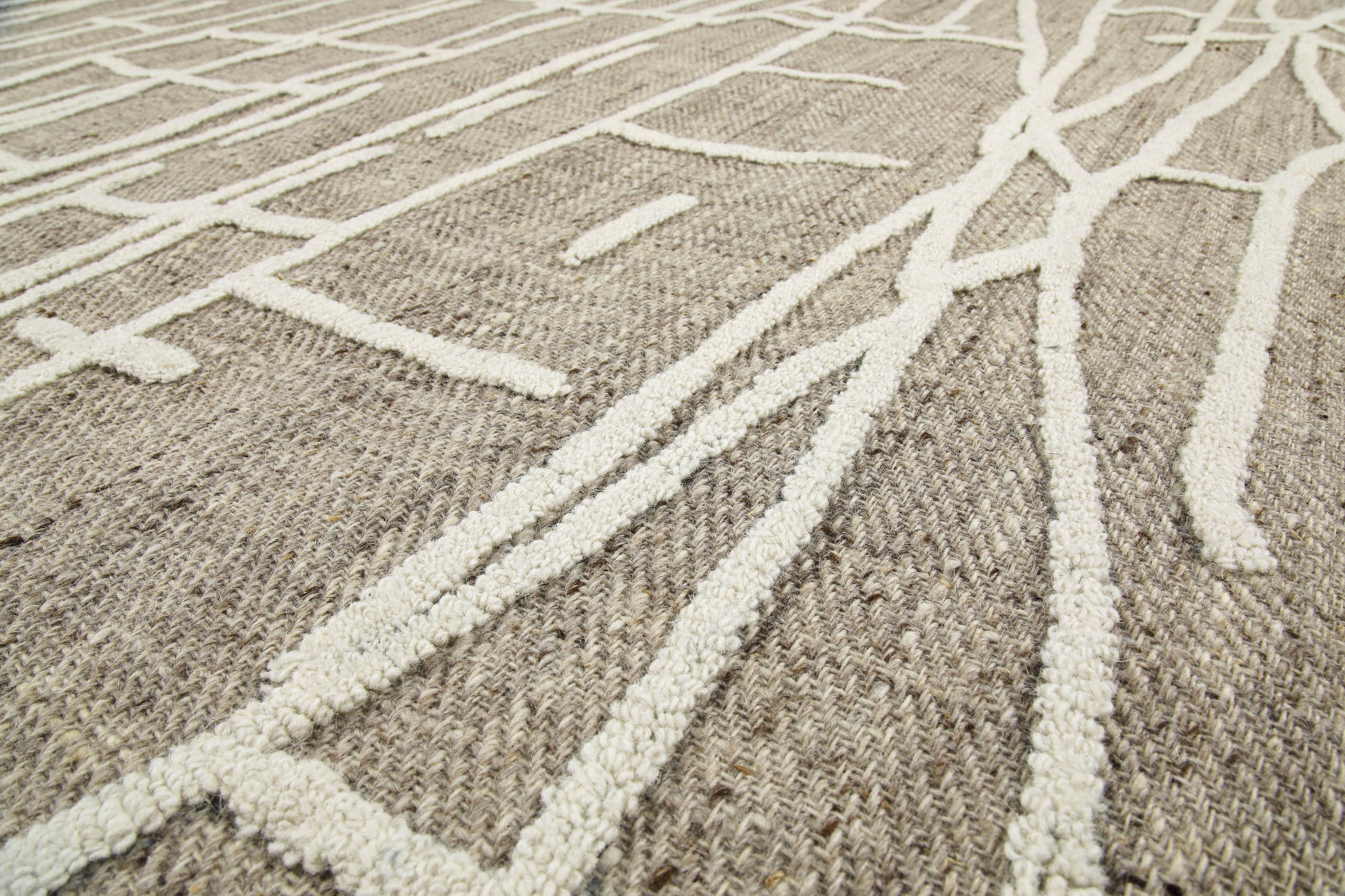 Kurzflor Teppich Rund Taupe meliert "Hamptons TWENTYFIVE" WECONhome