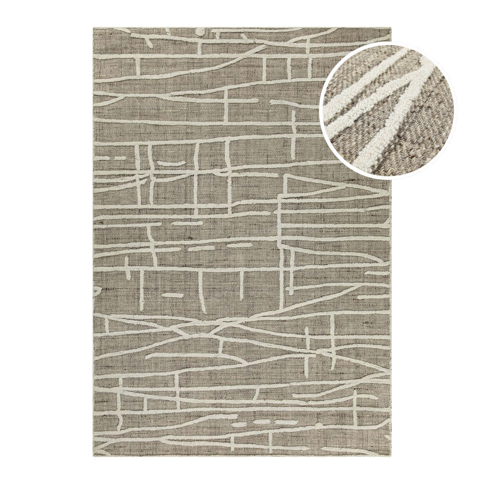 Kurzflor Teppich Taupe meliert "Hamptons TWENTYFIVE" WECONhome