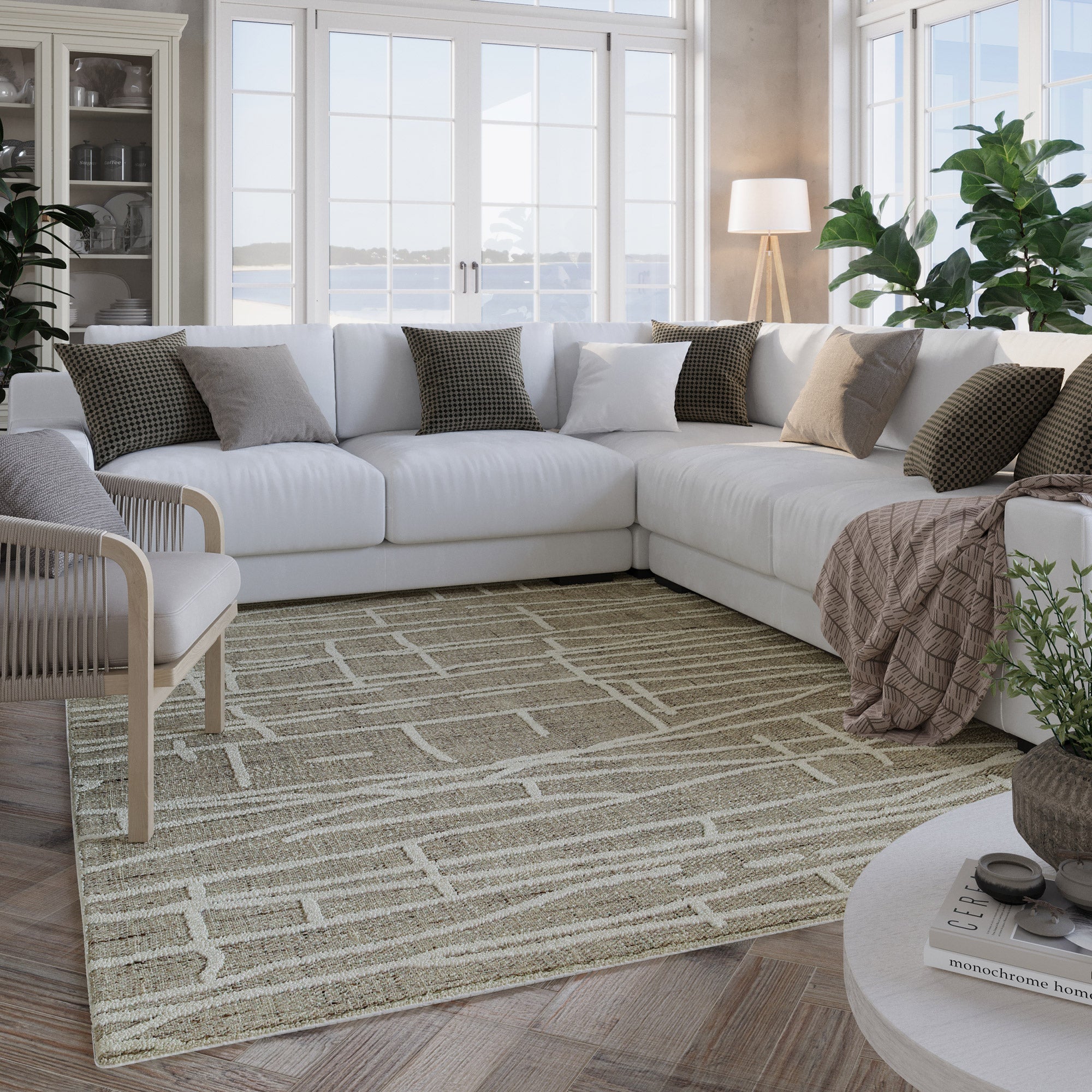 Kurzflor Teppich Taupe meliert "Hamptons TWENTYFIVE" WECONhome