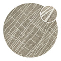 Kurzflor Teppich Rund Taupe meliert "Hamptons TWENTYFIVE" WECONhome