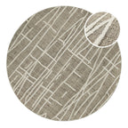 Kurzflor Teppich Rund Taupe meliert "Hamptons TWENTYFIVE" WECONhome