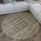 Kurzflor Teppich Rund Taupe meliert "Hamptons TWENTYFIVE" WECONhome