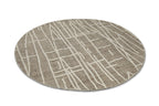 Kurzflor Teppich Rund Taupe meliert "Hamptons TWENTYFIVE" WECONhome