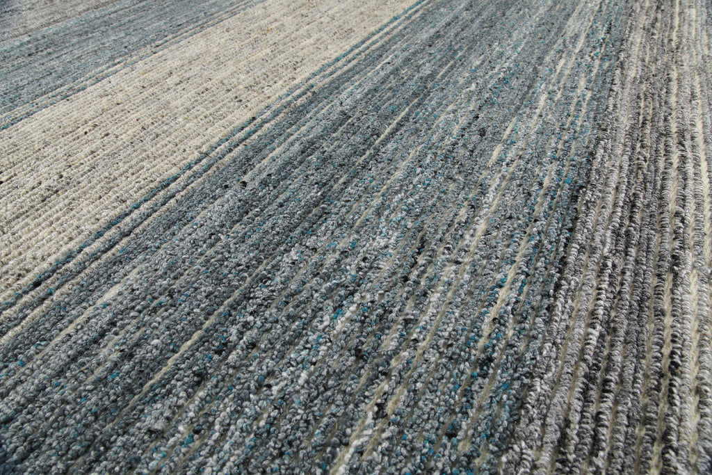 Kurzflor Teppich Grau Blau meliert "Hamptons TWENTYFOUR" WECONhome