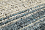 Kurzflor Teppich Rund Grau Blau meliert "Hamptons TWENTYFOUR" WECONhome
