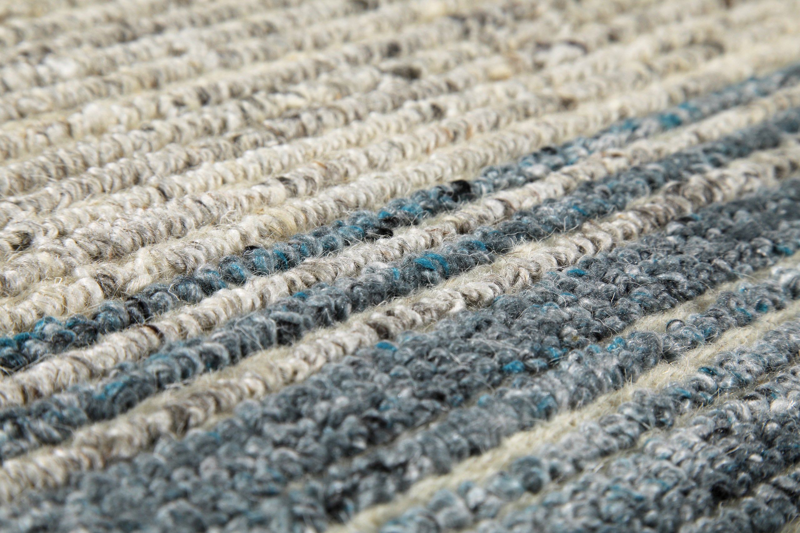 Kurzflor Teppich Grau Blau meliert "Hamptons TWENTYFOUR" WECONhome