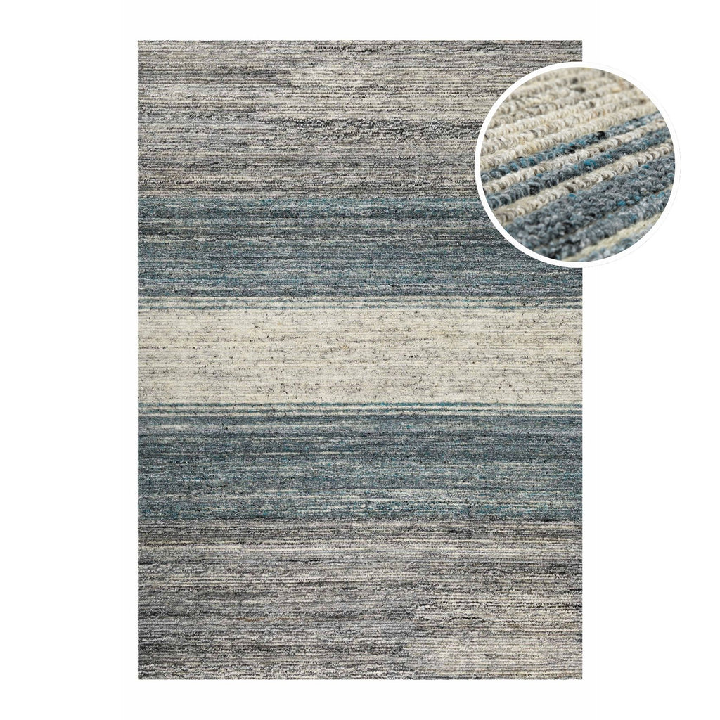 Kurzflor Teppich Grau Blau meliert "Hamptons TWENTYFOUR" WECONhome