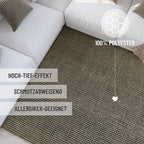 Kurzflor Teppich Rund Sand Beige "Hamptons TWENTYNINE" WECONhome