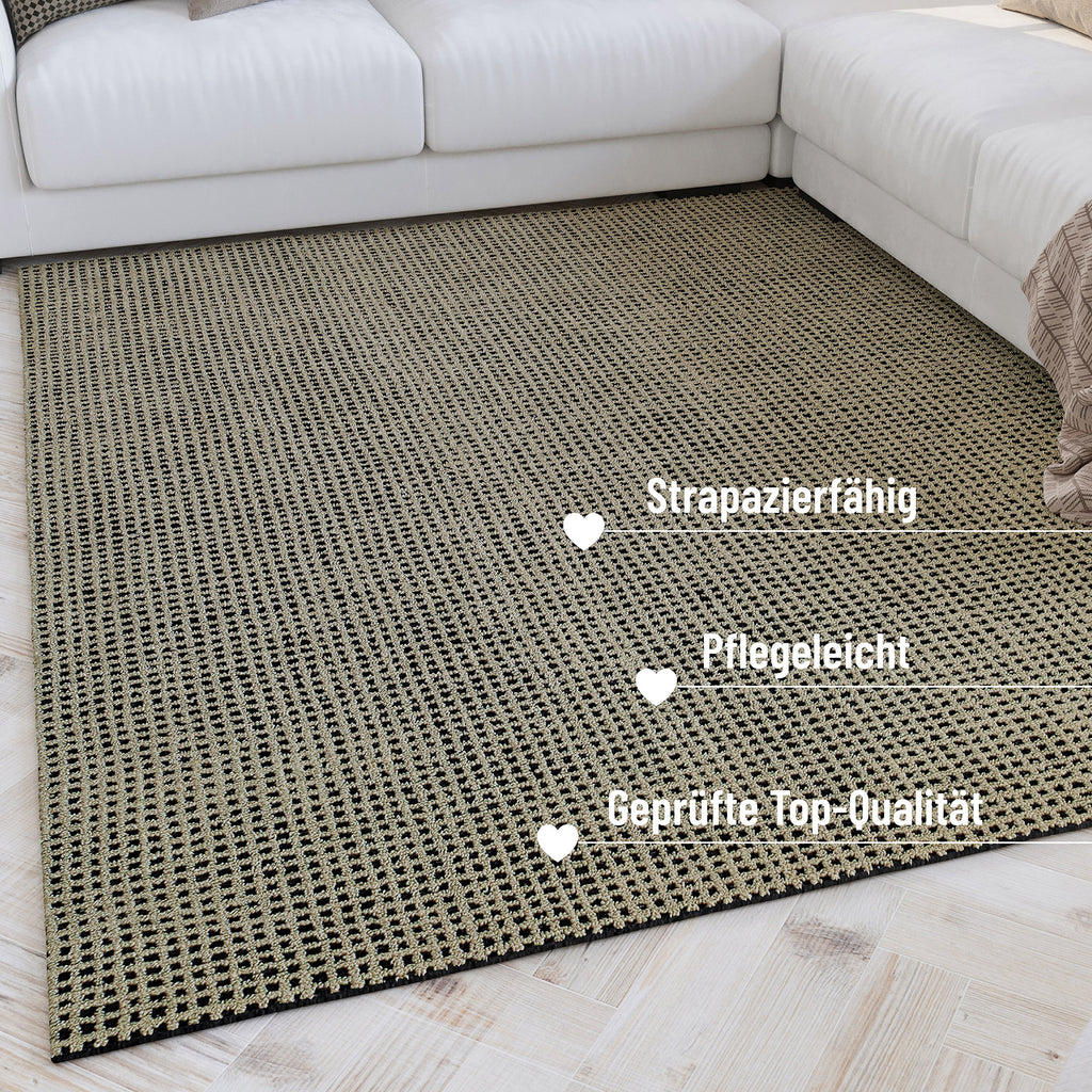 Kurzflor Teppich Rund Sand Beige "Hamptons TWENTYNINE" WECONhome