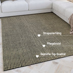 Kurzflor Teppich Rund Sand Beige "Hamptons TWENTYNINE" WECONhome