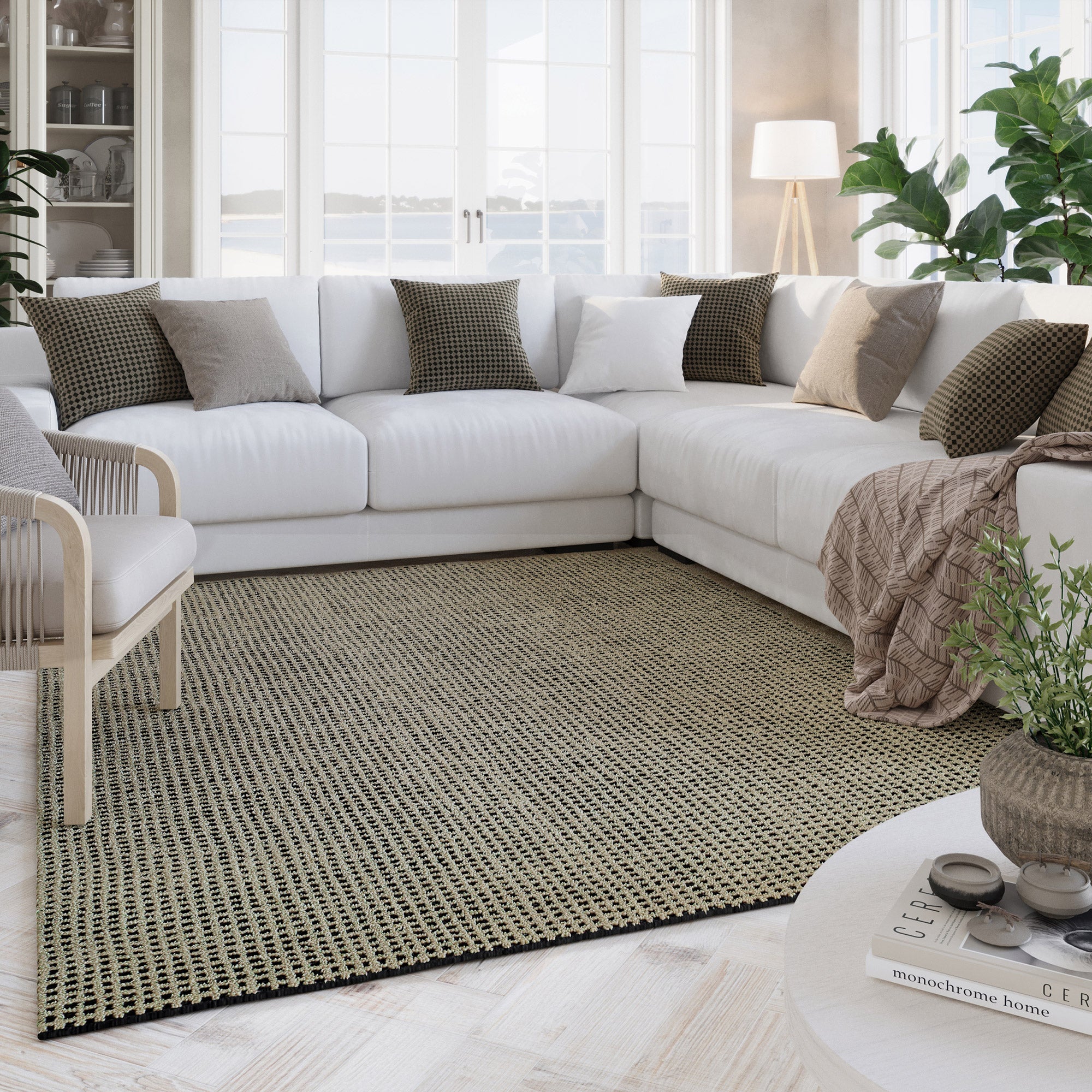 Kurzflor Teppich Sand Beige "Hamptons TWENTYNINE" WECONhome