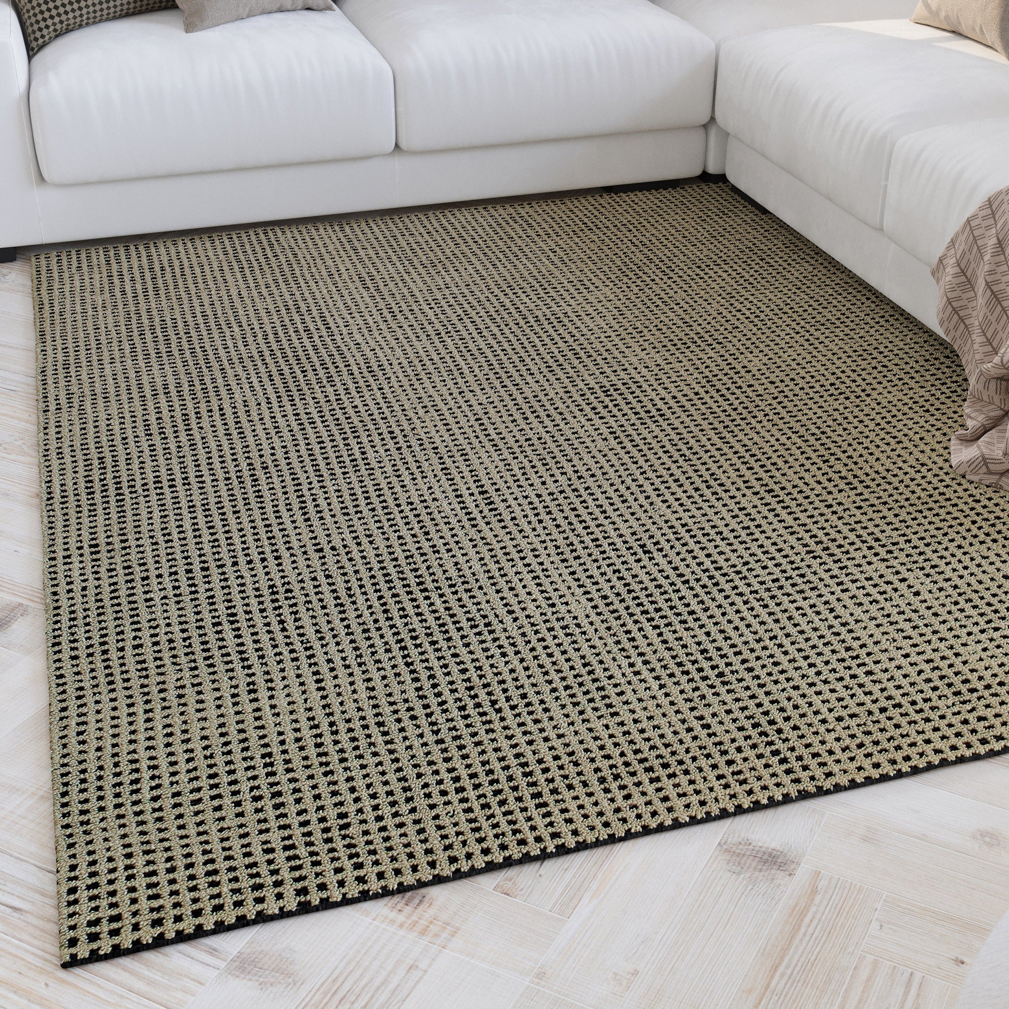 Kurzflor Teppich Sand Beige "Hamptons TWENTYNINE" WECONhome
