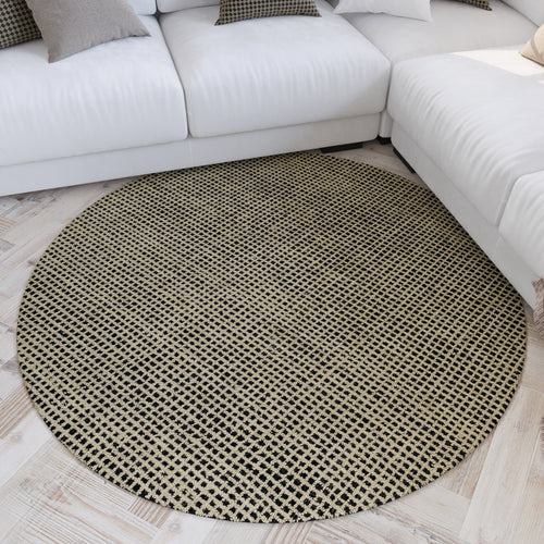 Kurzflor Teppich Rund Sand Beige "Hamptons TWENTYNINE" WECONhome