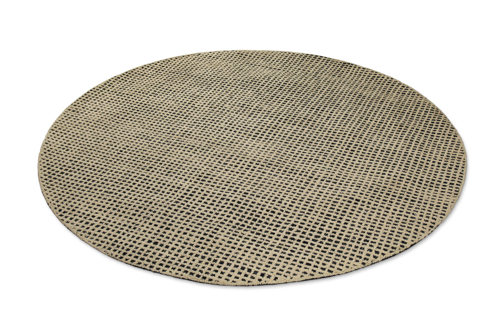 Kurzflor Teppich Rund Sand Beige "Hamptons TWENTYNINE" WECONhome