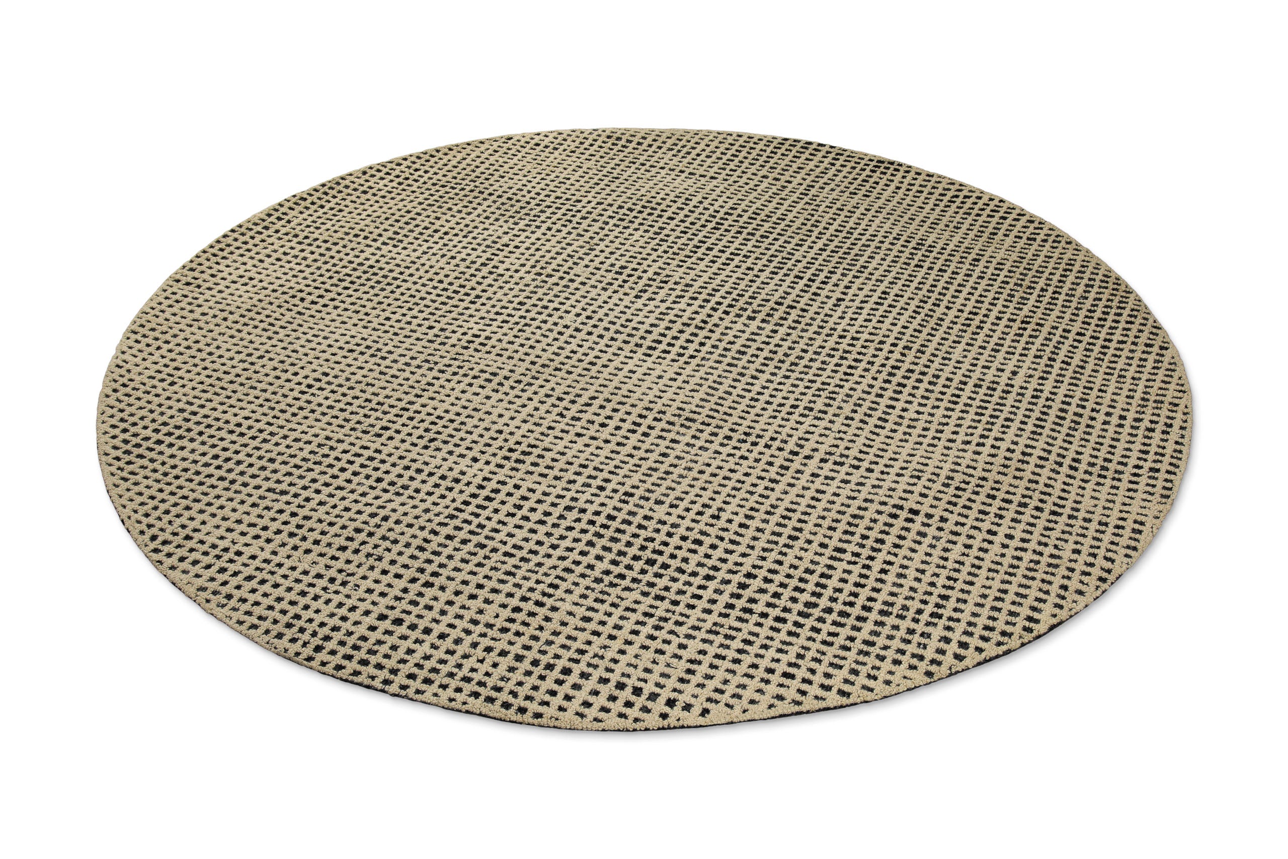 Kurzflor Teppich Rund Sand Beige "Hamptons TWENTYNINE" WECONhome