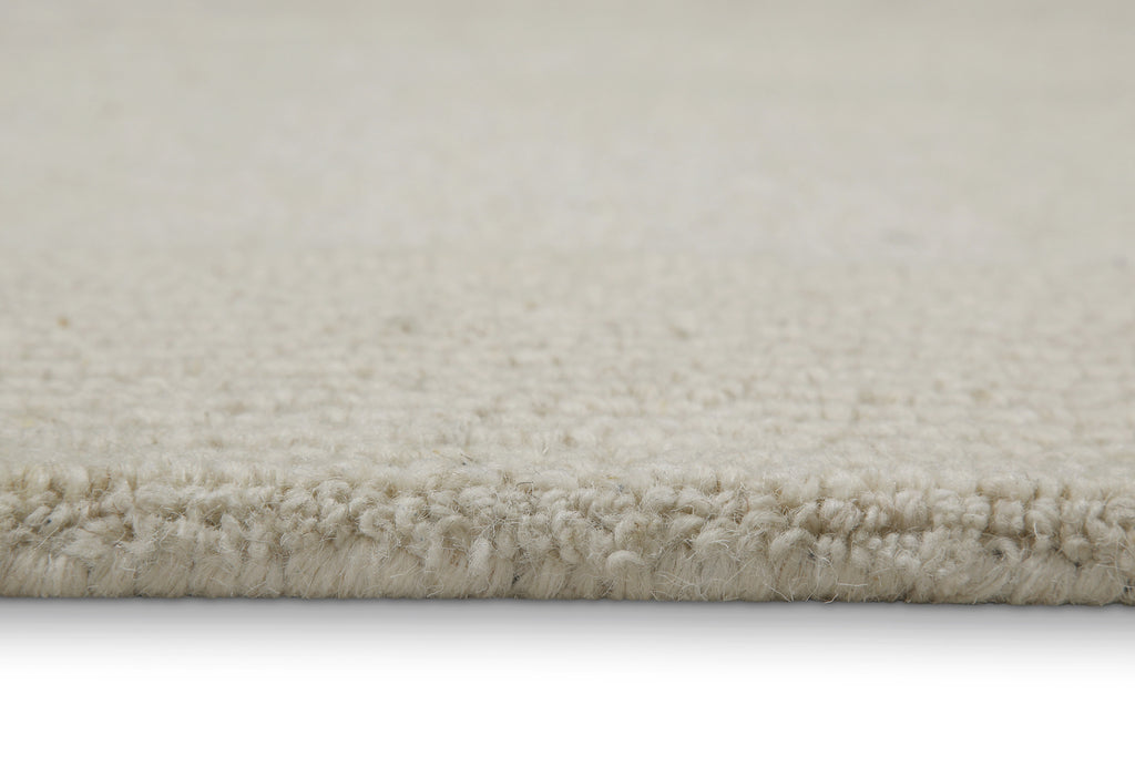 Kurzflor Teppich Creme Weiß aus Schurwolle "Hamptons TWENTYONE" WECONhome