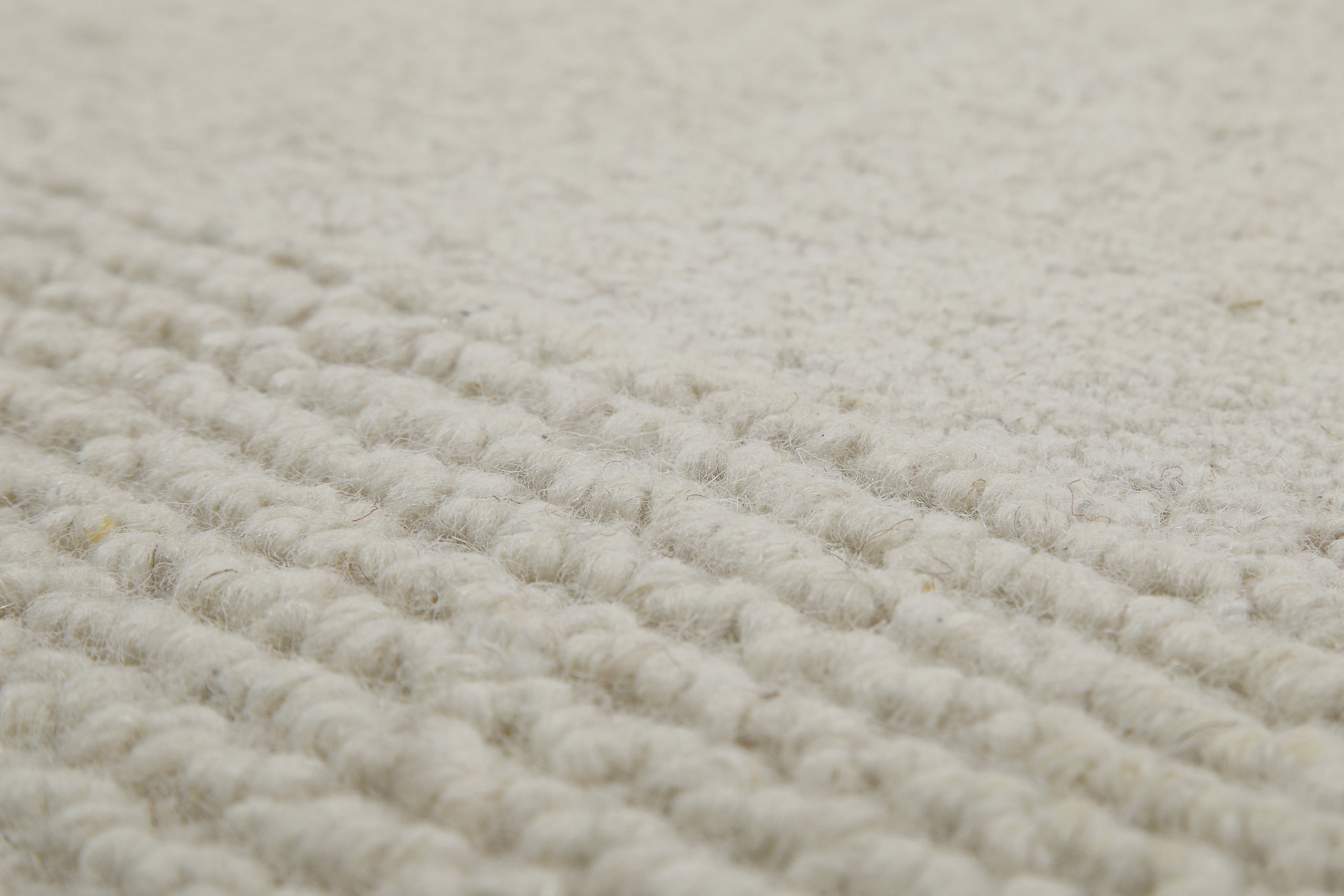 Kurzflor Teppich Creme Weiß aus Schurwolle "Hamptons TWENTYONE" WECONhome