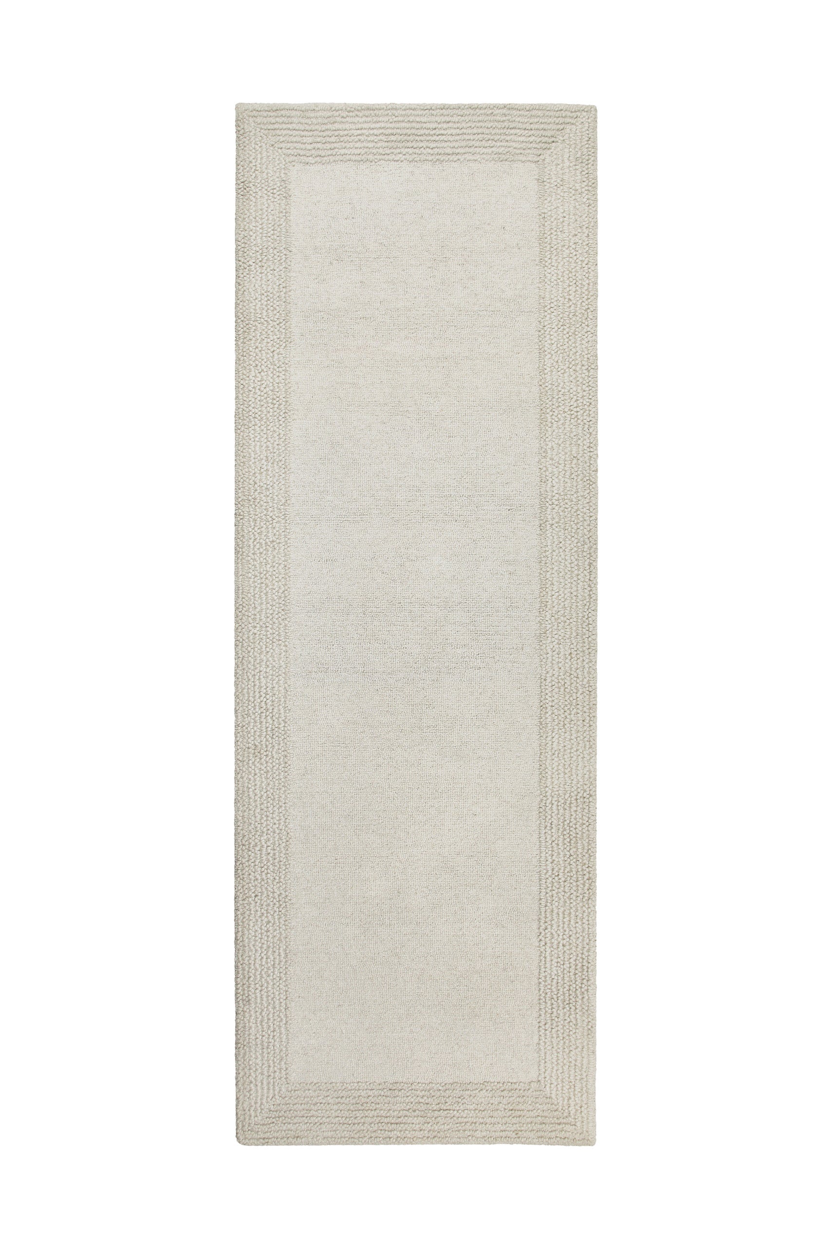 Kurzflor Teppich Creme Weiß aus Schurwolle "Hamptons TWENTYONE" WECONhome
