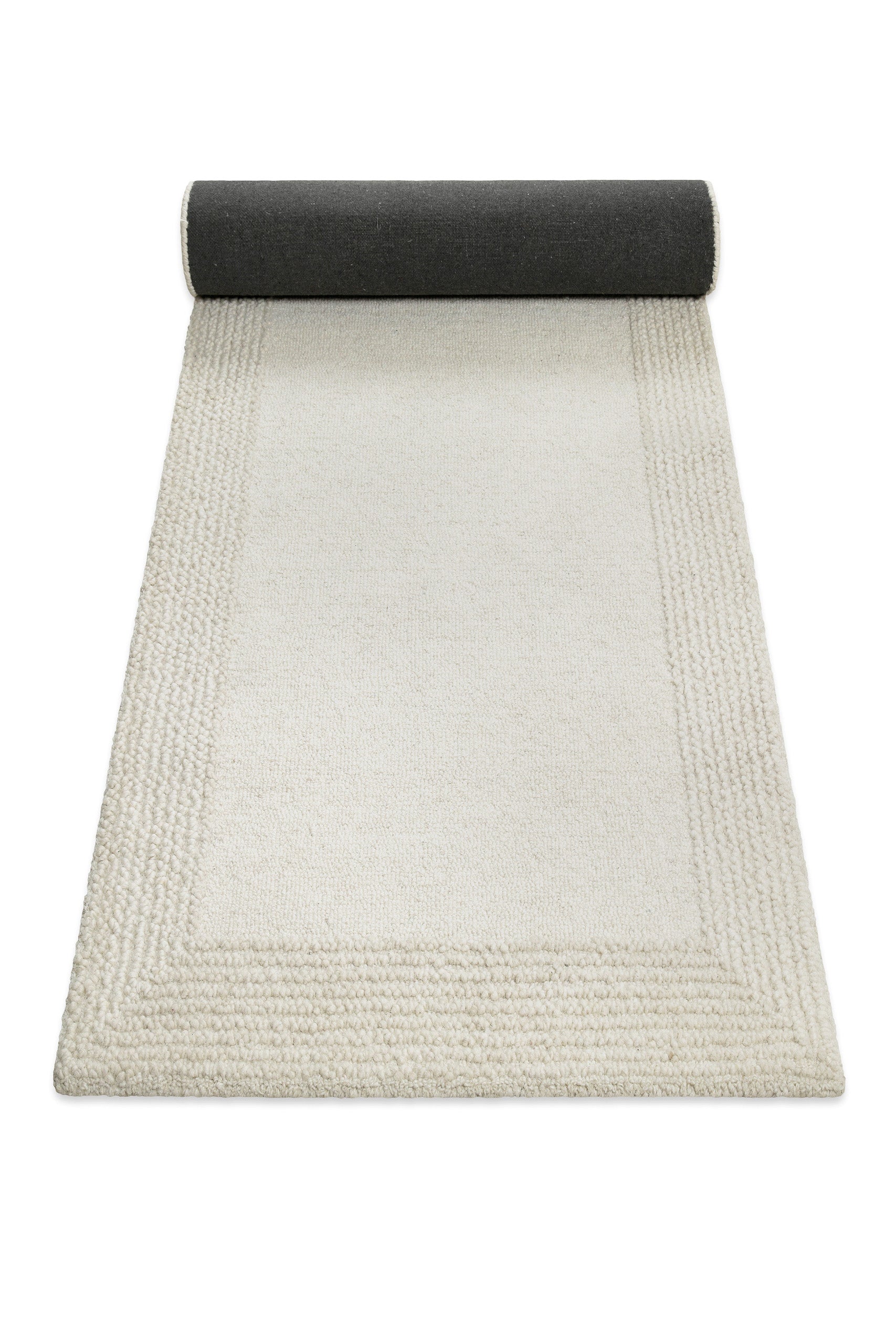 Kurzflor Teppich Creme Weiß aus Schurwolle "Hamptons TWENTYONE" WECONhome