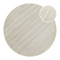 Kurzflor Teppich Rund Creme Weiß "Hamptons TWENTYSEVEN" WECONhome