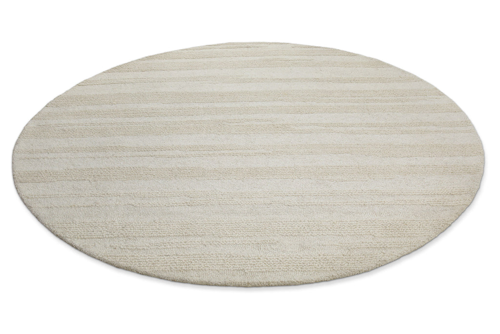 Kurzflor Teppich Rund Creme Weiß "Hamptons TWENTYSEVEN" WECONhome