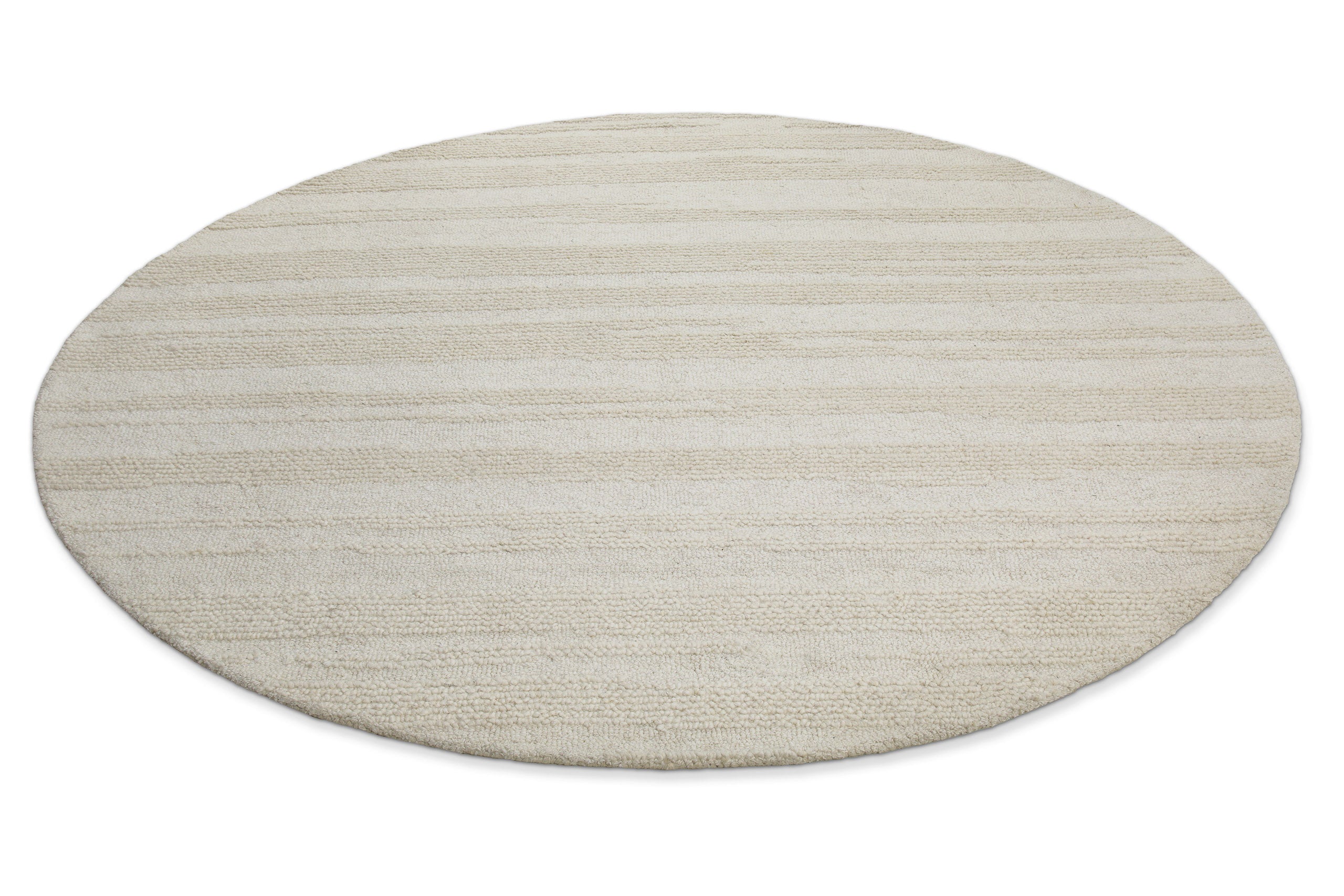 Kurzflor Teppich Rund Creme Weiß "Hamptons TWENTYSEVEN" WECONhome