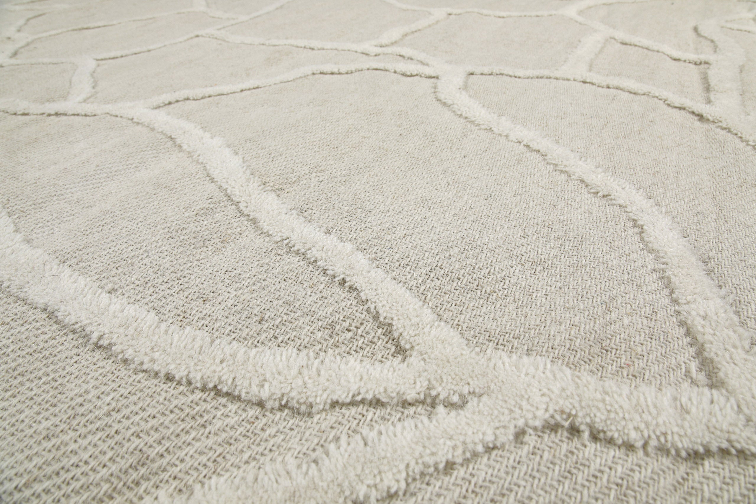 Kurzflor Teppich Rund Creme Weiß "Hamptons TWENTYSIX" WECONhome