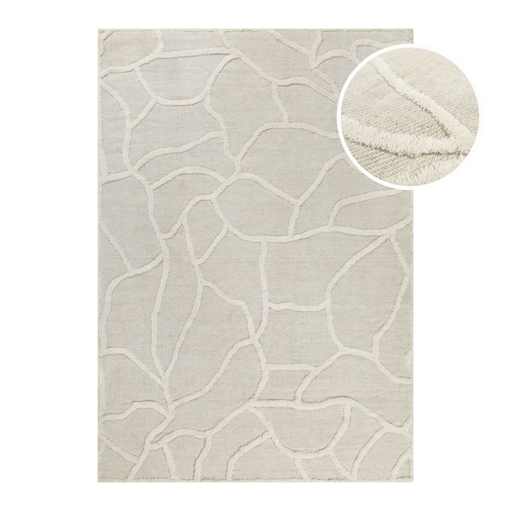 Kurzflor Teppich Creme Weiß "Hamptons TWENTYSIX" WECONhome