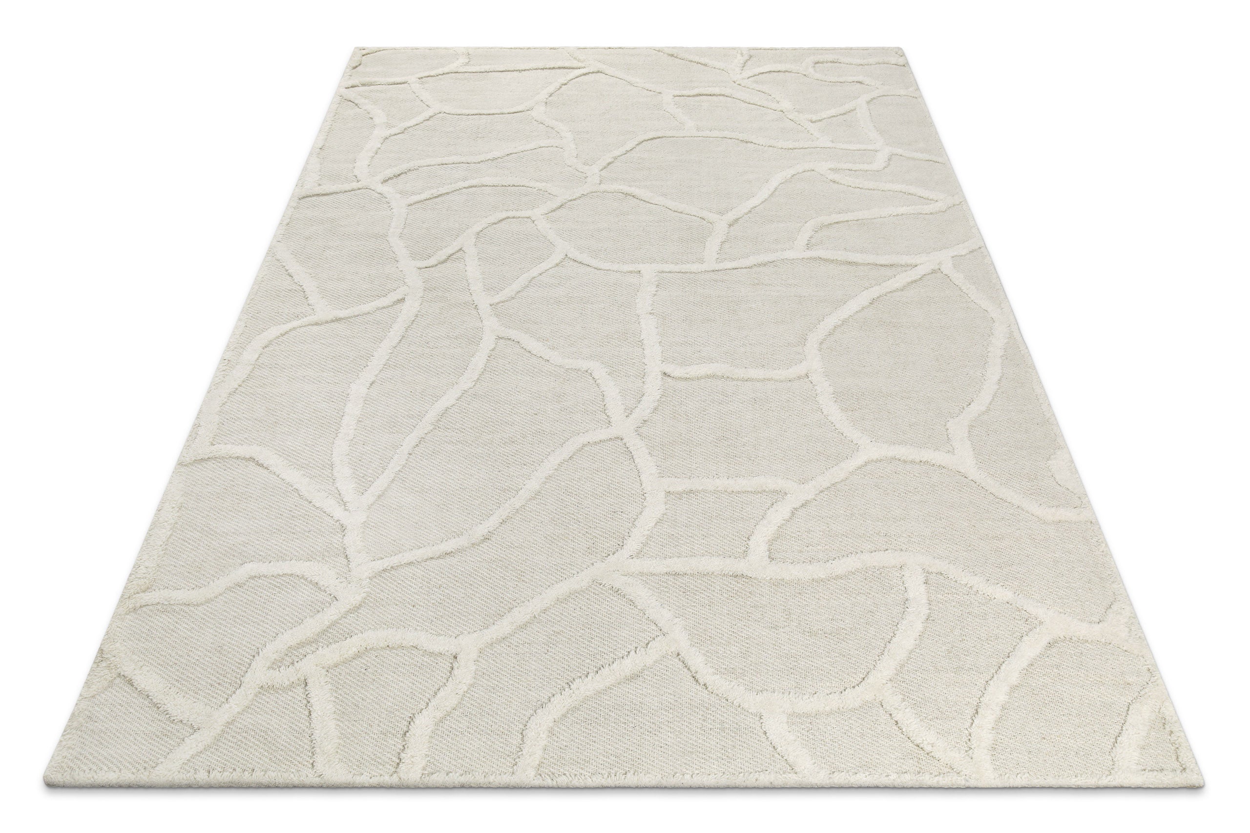 Kurzflor Teppich Creme Weiß "Hamptons TWENTYSIX" WECONhome