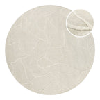 Kurzflor Teppich Rund Creme Weiß "Hamptons TWENTYSIX" WECONhome