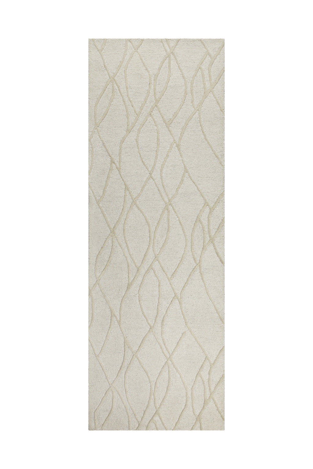 Kurzflor Teppich Creme Weiß aus Schurwolle "Hamptons TWENTYTHREE" WECONhome