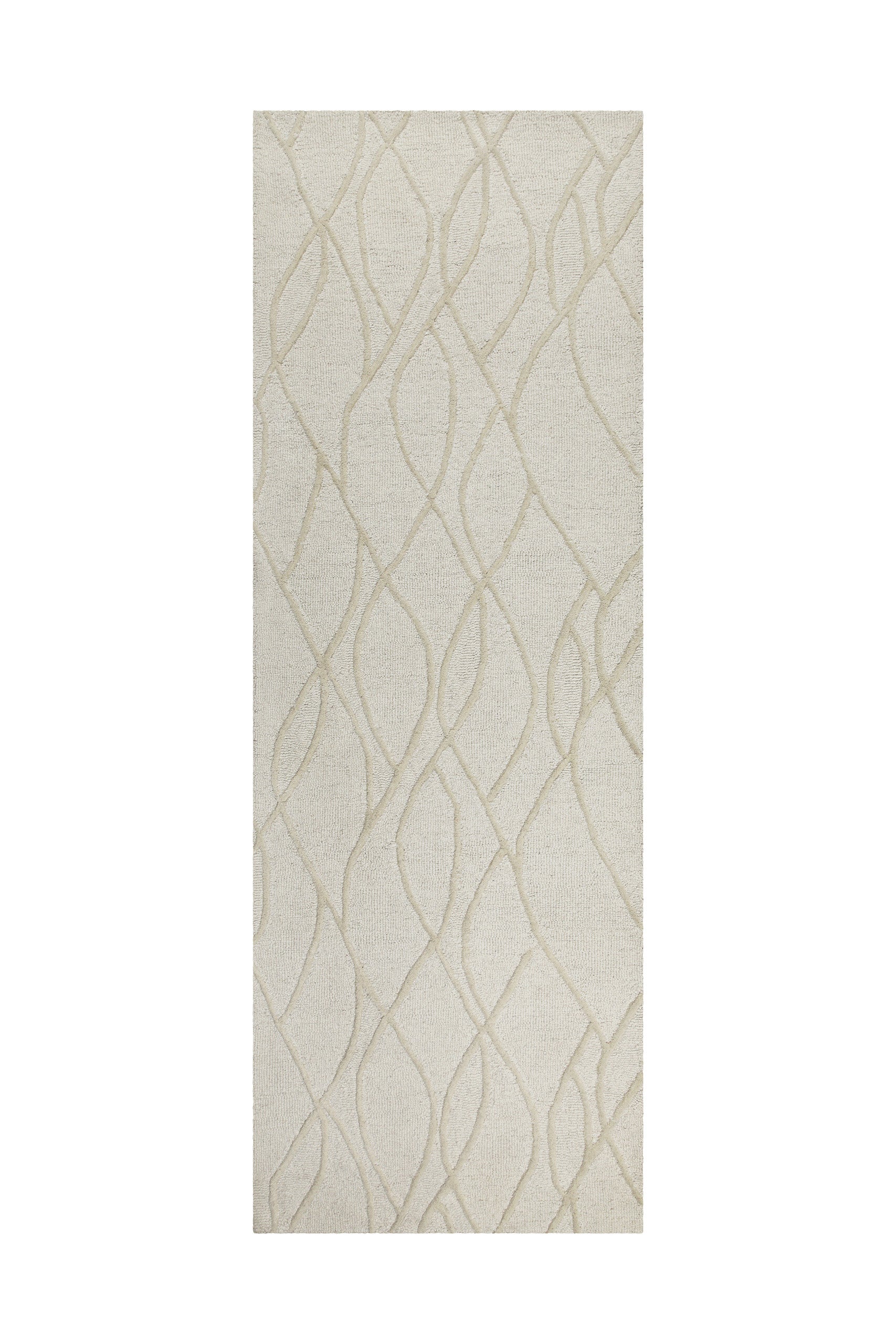 Kurzflor Teppich Creme Weiß aus Schurwolle "Hamptons TWENTYTHREE" WECONhome