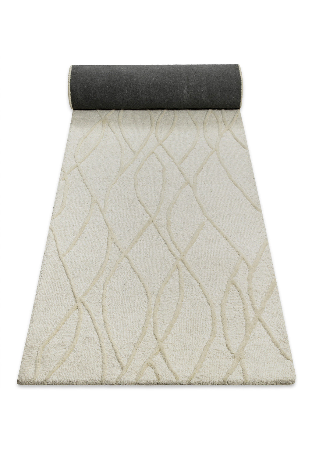 Kurzflor Teppich Creme Weiß aus Schurwolle "Hamptons TWENTYTHREE" WECONhome