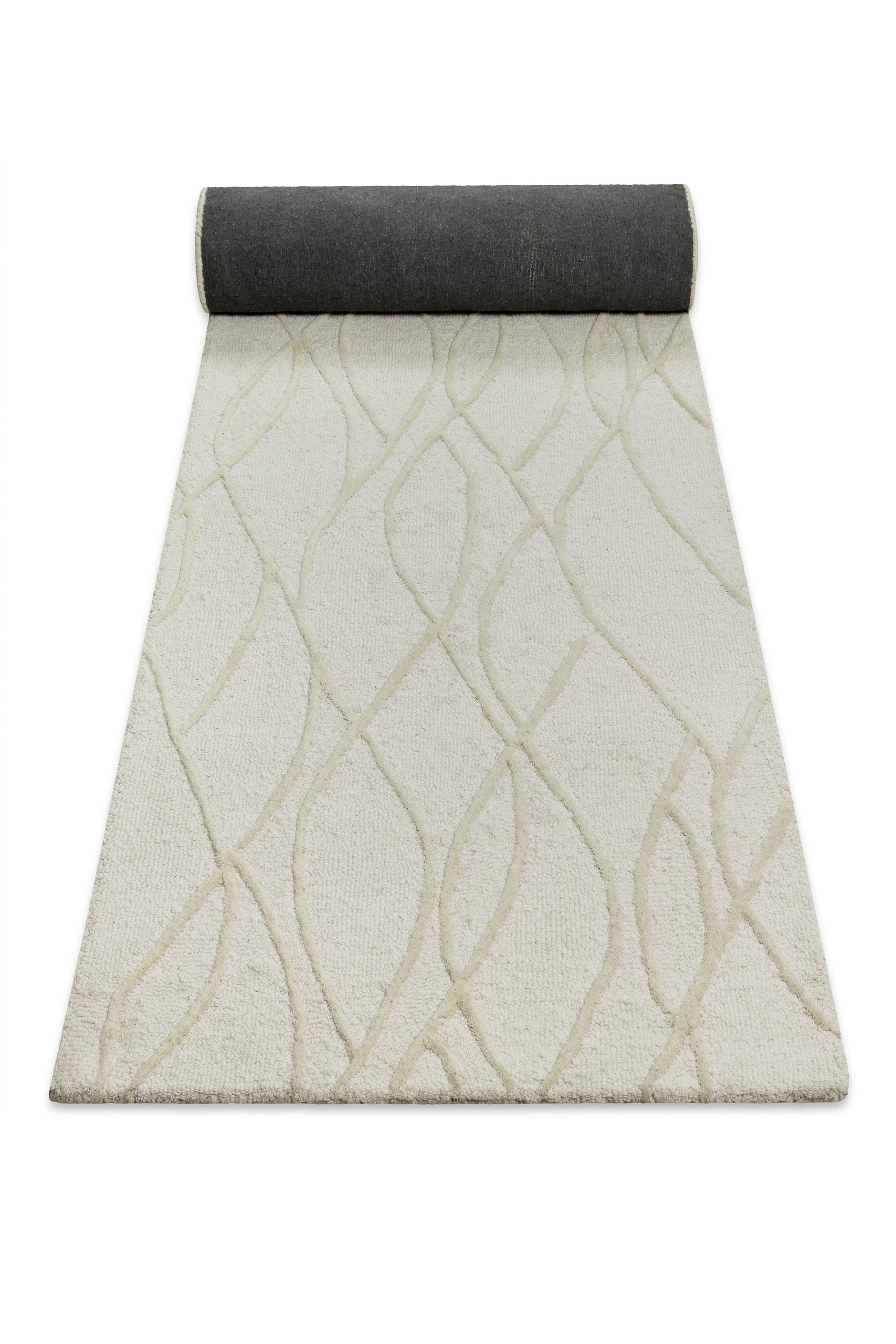 Kurzflor Teppich Creme Weiß aus Schurwolle "Hamptons TWENTYTHREE" WECONhome