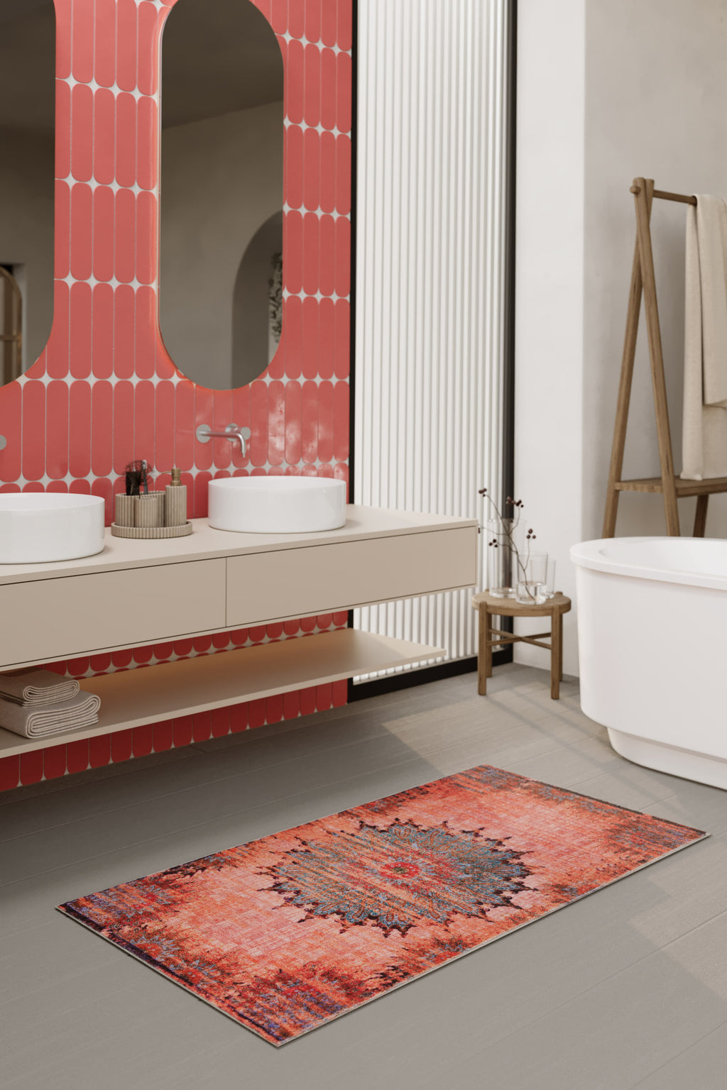 Badteppich Rot "Healing" WECONhome