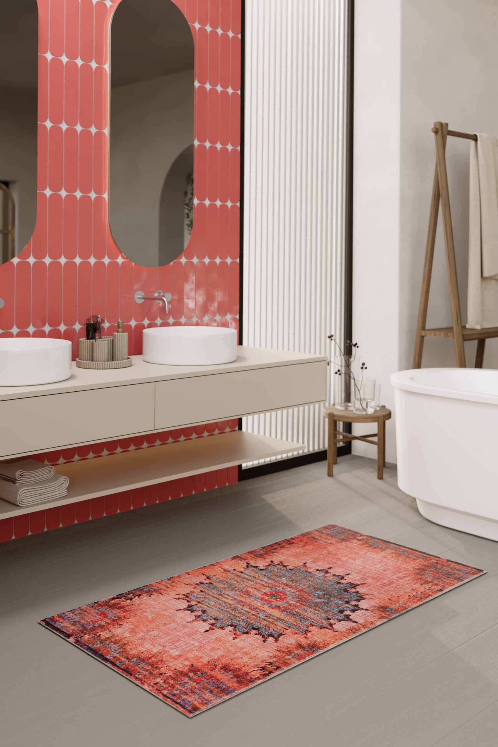 Badteppich Rot "Healing" WECONhome