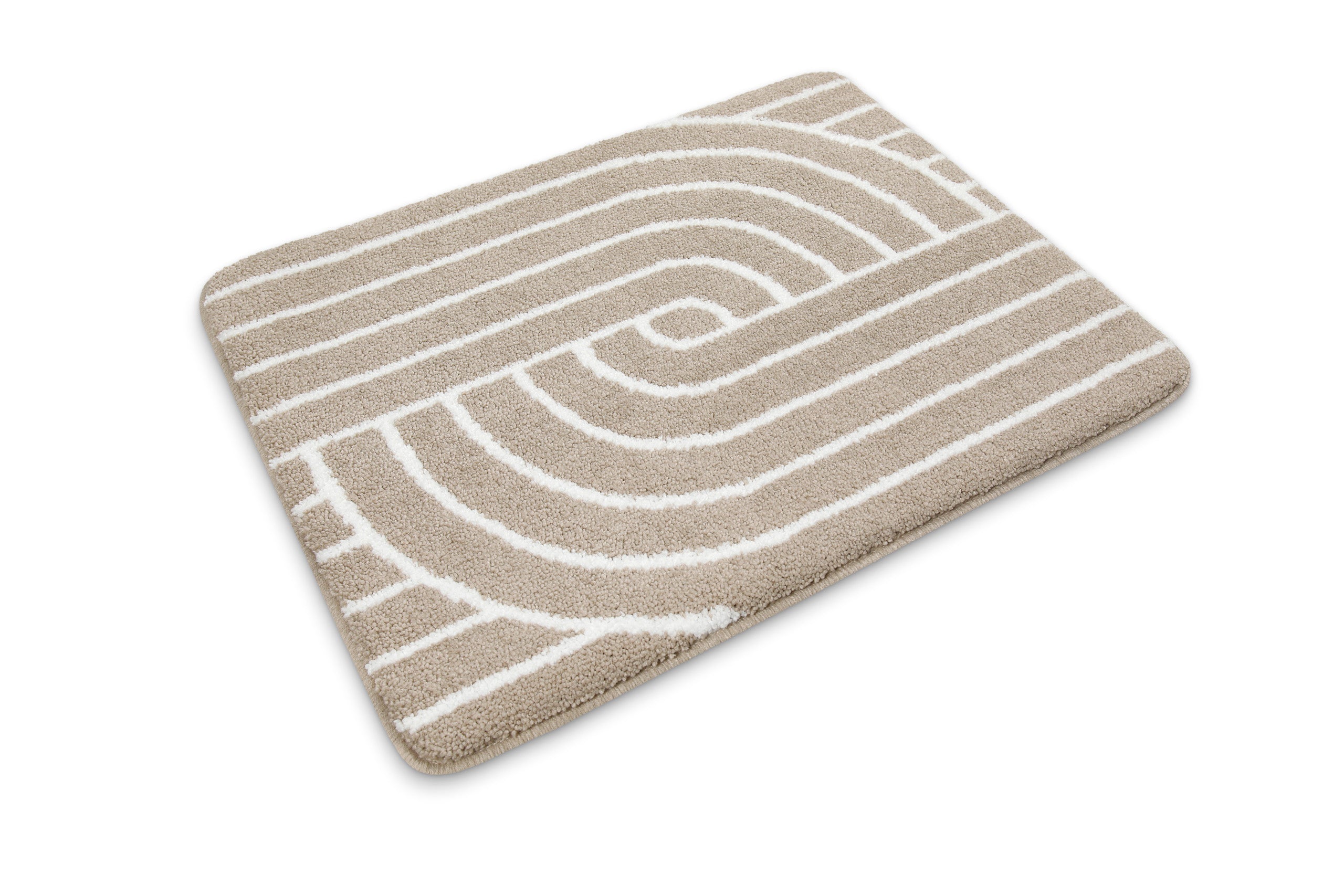 Badteppich Beige Weiß "Hilda" WECONhome Basics