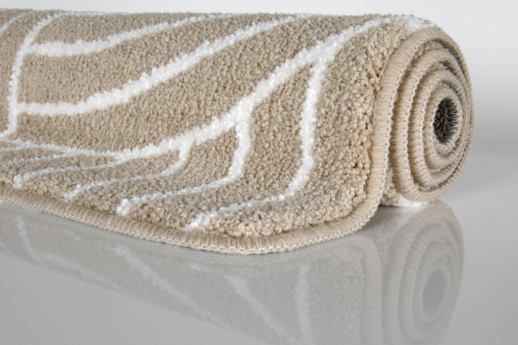 Badteppich Beige Weiß "Hilda" WECONhome Basics