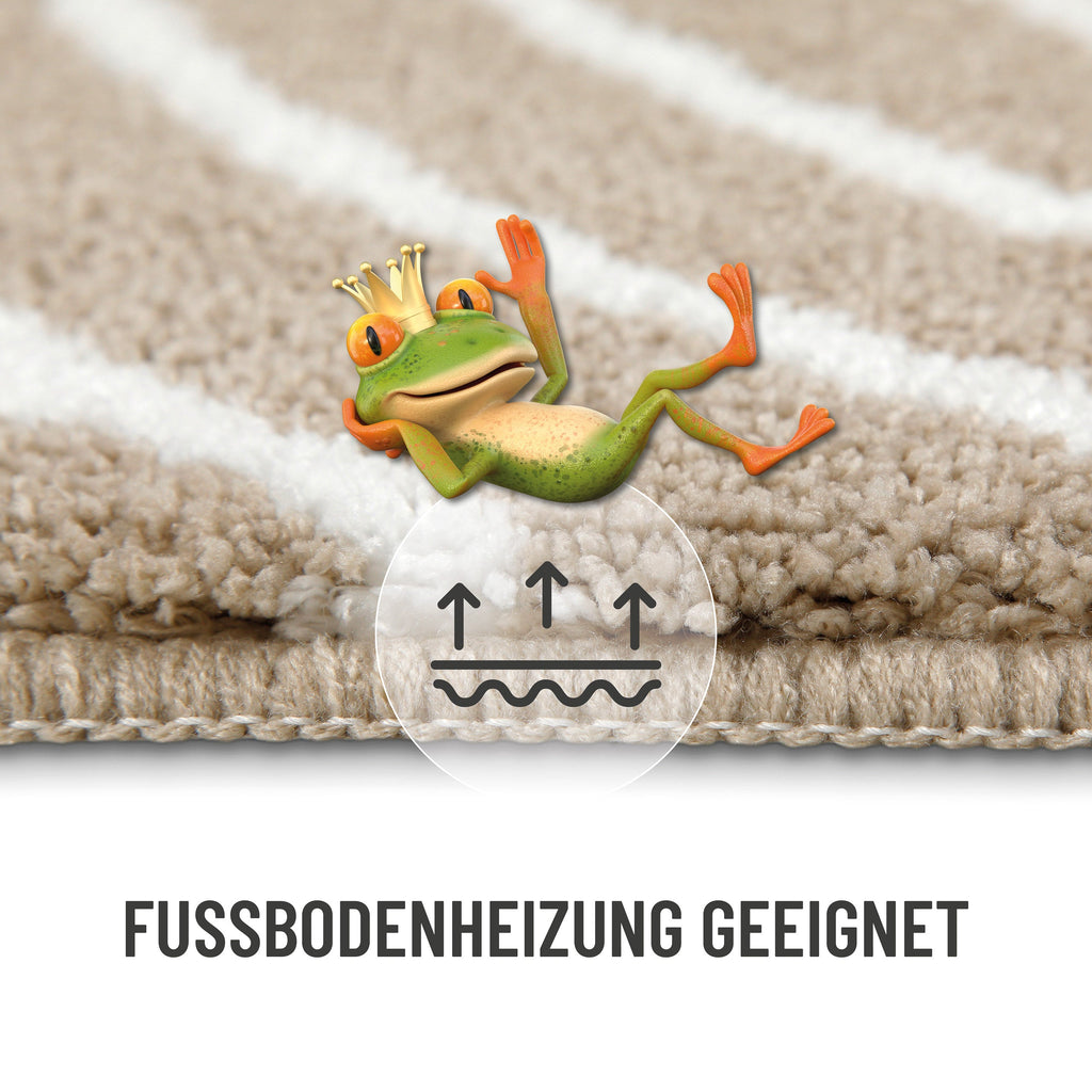 Badteppich Beige Weiß "Hilda" WECONhome Basics