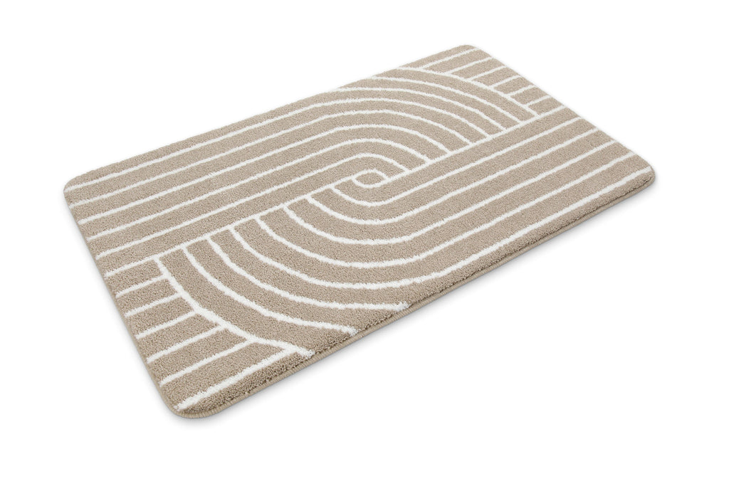 Badteppich Beige Weiß "Hilda" WECONhome Basics