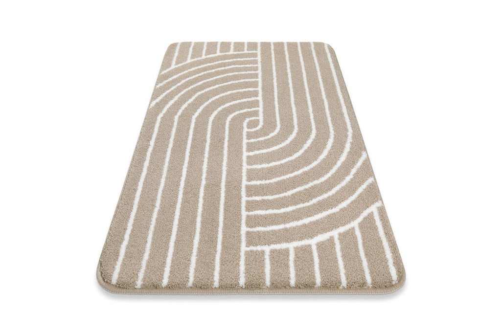 Badteppich Beige Weiß "Hilda" WECONhome Basics