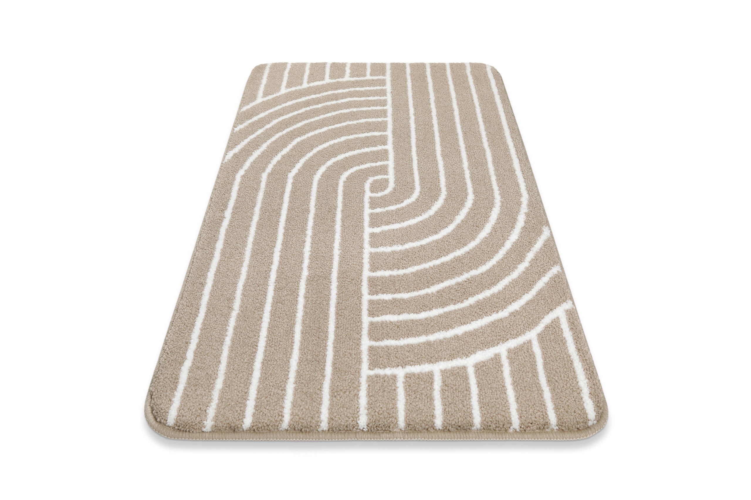 Badteppich Beige Weiß "Hilda" WECONhome Basics