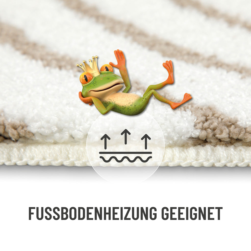 Badteppich Weiß Beige "Hilda" WECONhome Basics