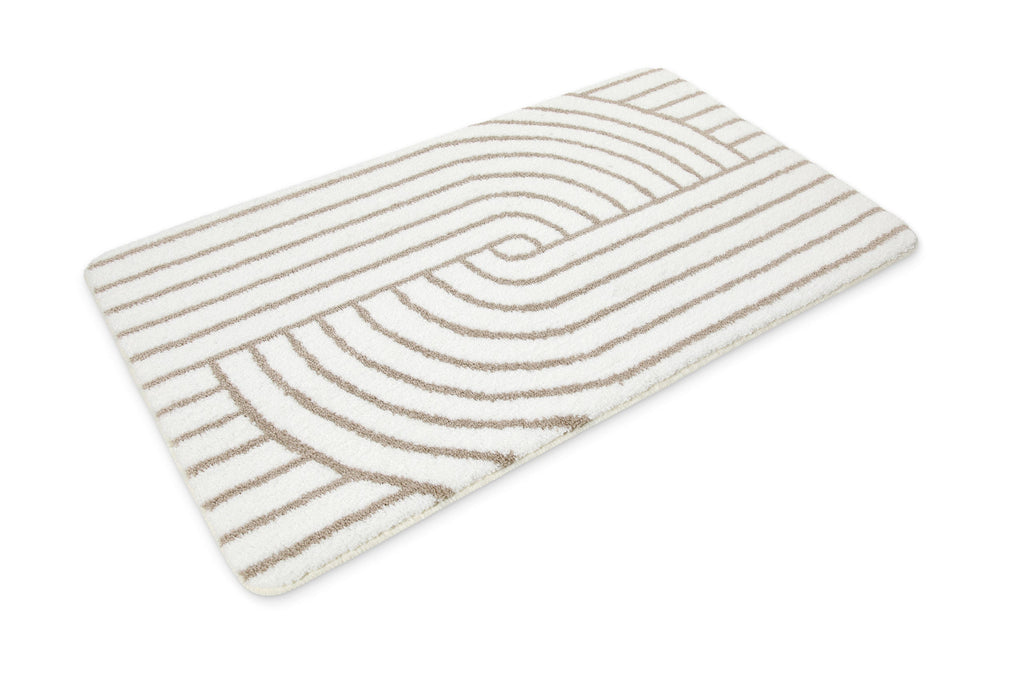 Badteppich Weiß Beige "Hilda" WECONhome Basics