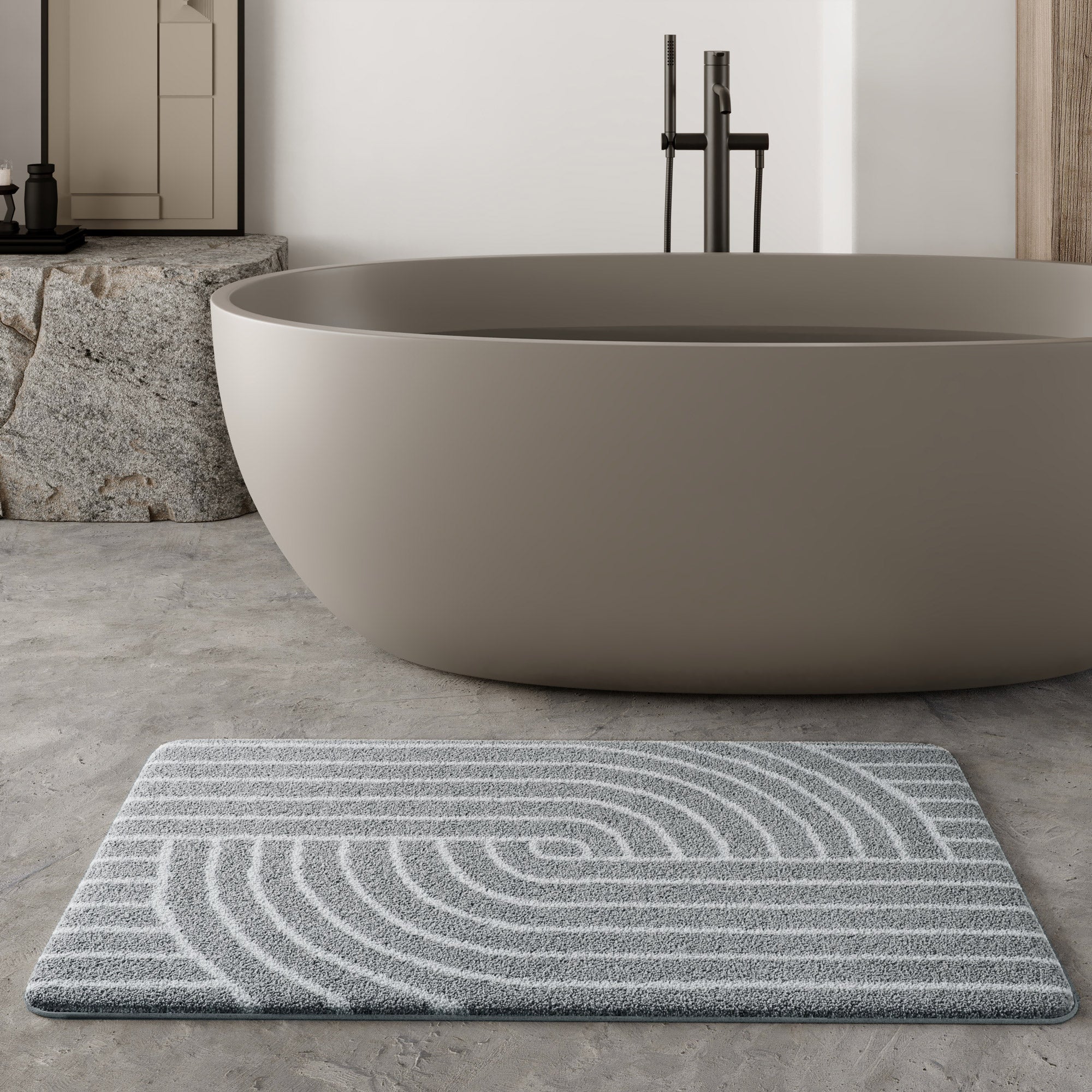 Badteppich Grau "Hilda" WECONhome Basics