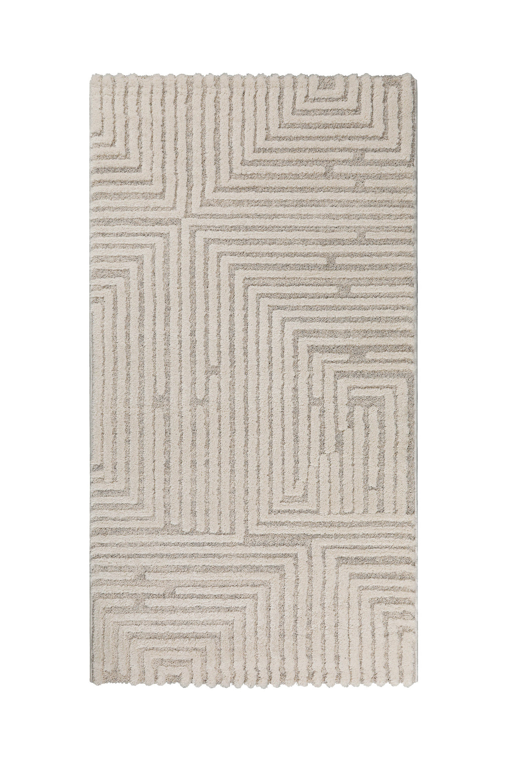 Kurzflor Teppich Creme Beige "Hillmar" WECONhome