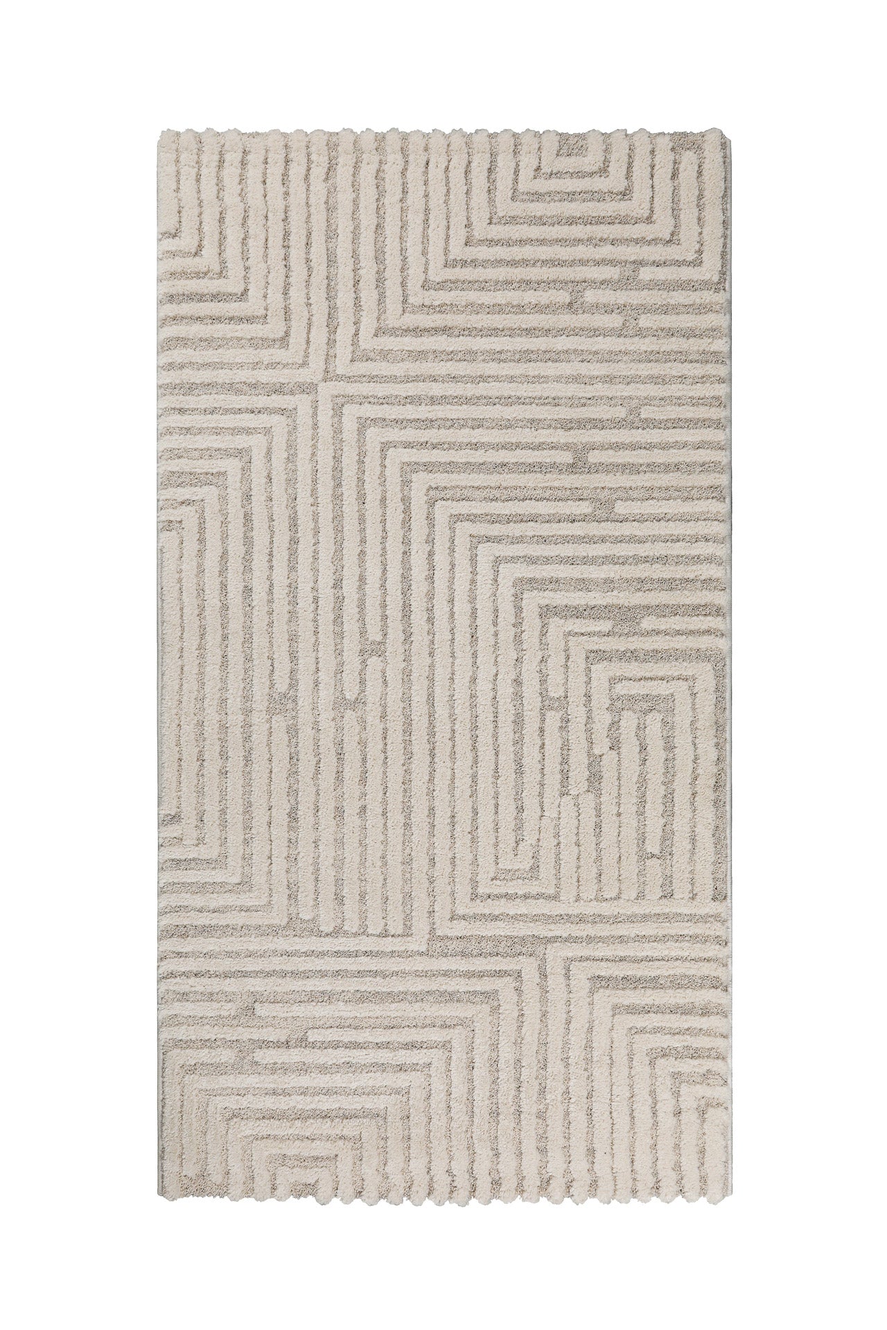Kurzflor Teppich Creme Beige "Hillmar" WECONhome
